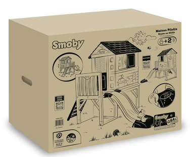 Дитячий садовий будиночок на палях з гіркою Smoby