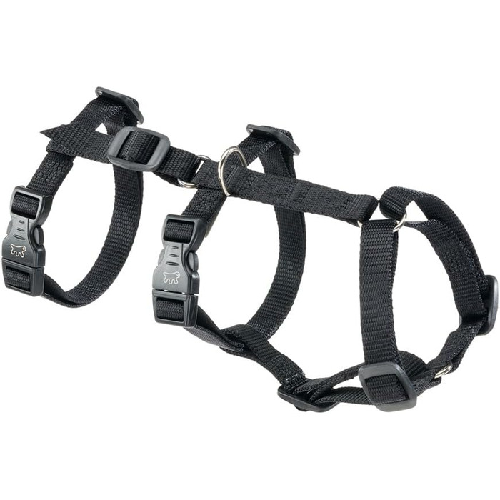 Шлейка для собак Ferplast Brave, середнього розміру, чорна. Надійна, з 6 застібками, для грейхаундів. Регульована, витривала шлейка для собак.