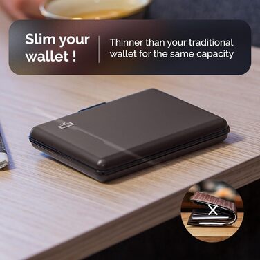 Гаманець ÖGON DESIGNS Smart Case Big Stockholm з алюмінію, велика місткість, RFID-захист, алюміній-титан (універсальний)