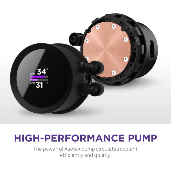 NZXT Kraken 240 – Рідинне охолодження CPU з LCD-дисплеєм – Білий (2023)