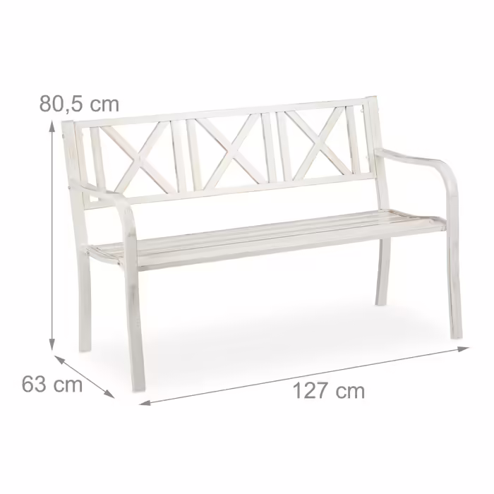 Relaxdays Metal Garden Bench