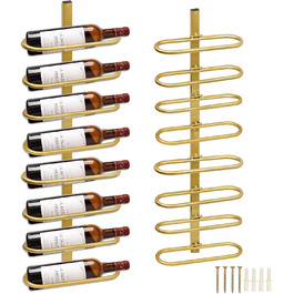 Настінна вітрина для вина на 8 пляшок з металу - зручний органайзер для зберігання вина