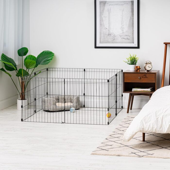 Клітка для собак IRIS OHYAMA 91.4 см - вольєр для собак, вольєр для тварин, клітка для великих собак, портативна клітка, чорна