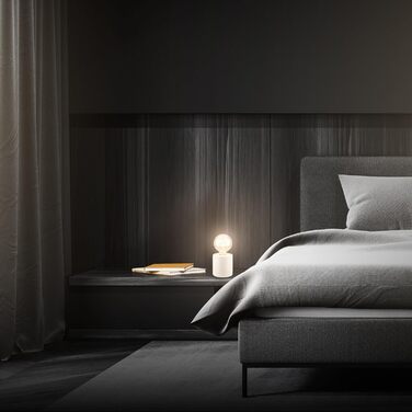 BRILONER Настільна лампа мініатюрна, ретро/вінтаж, кераміка, біла, E27, 10W, для спальні/офісу/читання, 10x9 см