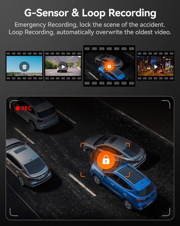 WOLFBOX i07: Автомобільний відеореєстратор 3-камерний з WiFi GPS, 4K+1080P+1080P, 2.5K+1080P+1080P, LCD 3
