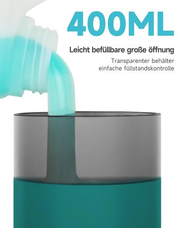 Автоматичний дозатор мила AIKE для рідкої мила, настінний, для кухні та ванної кімнати, IPX7, вологостійкий, 400 мл, з нержавіючою сталлю, шліфована