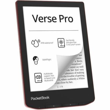 Електронна книга PocketBook Verse Pro 16 ГБ, 6 дюймів, червона