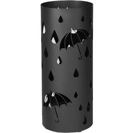 SONGMICS Umbrella Stand - White & Black, 49 x 19.5 cm - Durable & Stylish