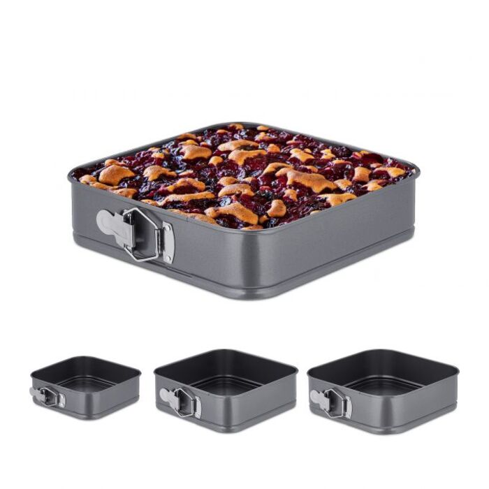 Relaxdays Set of 4 Square Springform Pans