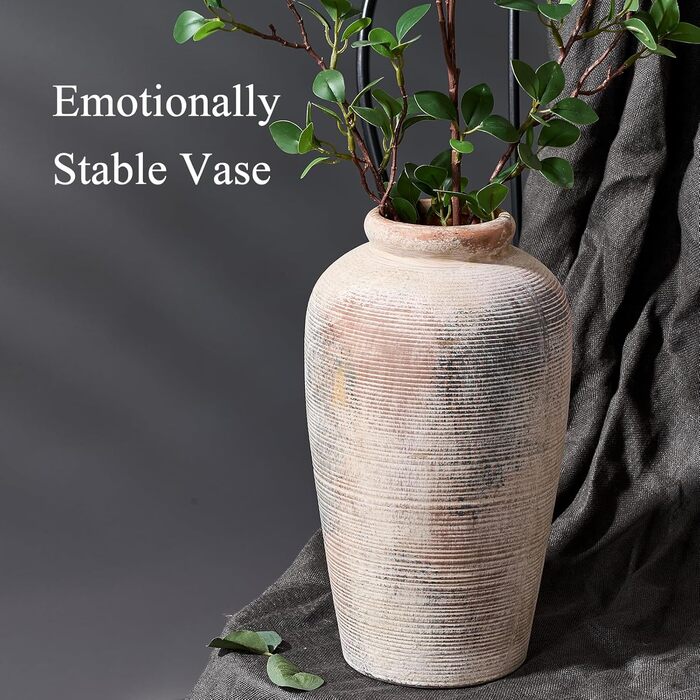 Велика керамічна ваза ручної роботи, 28 см, мінімалістична ваза в стилі ф armhouse для декору дому, вітальні, полиці, входу, весілля, декору столу, сірого кольору