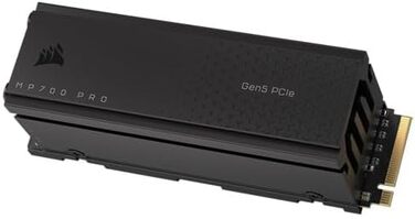 SSD Corsair MP700 PRO 2TB M.2 PCIe Gen5 x4 NVMe 2.0 - Швидкість до 11700 MB/s, TLC NAND, з кулером, чорний