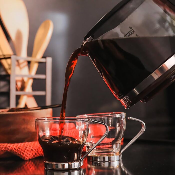 Кавомашина Cecotec Coffee 66 Smart Plus: програмована, 980W, 1,5L, механічна, для 6 чашок, з LCD-екраном, ExtemAroma-технологія, AutoClean, нержавіюча сталь