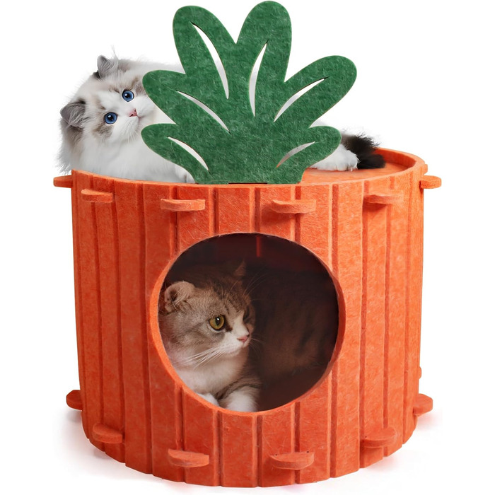 Двоповерхова котяча кімната-будинок з когтеточкою, платформа та іграшкою, 60x40x40 см