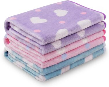 М'яка ковдра для собак та котів Luciphia: тепла флісова ковдра 3 шт. 104*76 см (76*52 см, Love Dot)