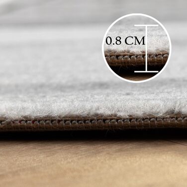 Килим для вітальні, спальні, їдальні, коридору, кухні. Сучасний килим з геометричним малюнком, короткий ворс, легкий у догляді. Чорний, 140 x 200 см