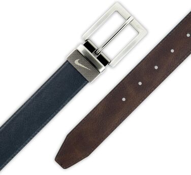 Чоловічий ремінь Nike Core з можливістю перевертання (3XL, Чорний/Коричневий, текстура гальки)