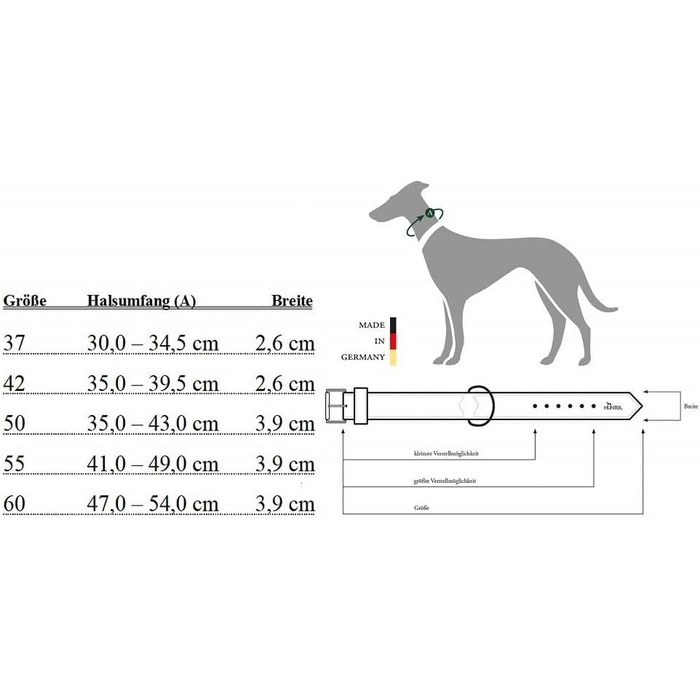 Нашийник для собак Hunter Magic Star, зірки, шкіра, м'який, червоний, 60 см