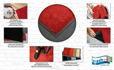 Килимок для підлоги Wash+Dry Raven Black, поліамід, чорний, 35x120 см