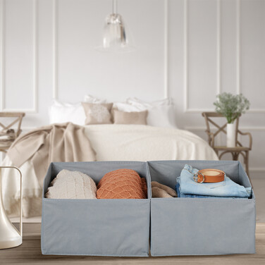 Relaxdays Storage Boxes, Felt, 2-Pack