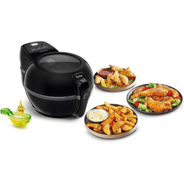 Аерофритюрниця Tefal FZ7228 ActiFry Extra, 1550 Вт, 1,2 кг, з мішалкою, енергозберігаюча, без олії, для 6 осіб, чорна