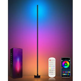 LED-підсвітка для дому: RGB-лампа для вітальні, спальні, ігрової кімнати. Димер, керування через додаток, музичний синхронізатор, 16 мільйонів кольорів, 68 режимів, чорний колір