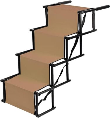 Зручна рампа для собак у машину, підходить для великих та маленьких собак. Складана рамка для авто, витримує вагу 90 кг (139*45*76 см - чорний/коричневий)