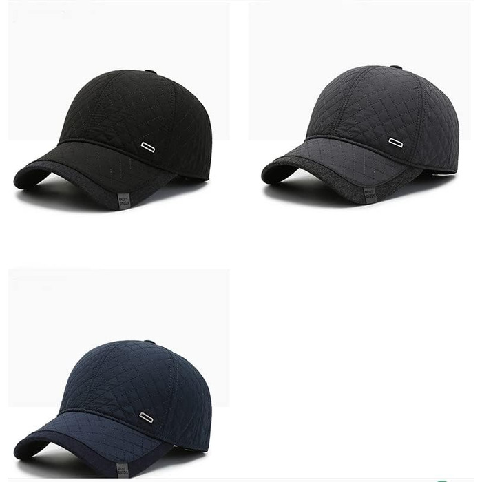 YAMEE Бейсболка чоловіча зимова зі складними навушниками, унісекс, синій (2125)