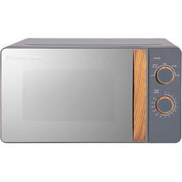 Мікрохвильова піч Russell Hobbs RHMM713G: 17 л, 700 Вт, сірий колір, стильний дизайн, функція розморожування