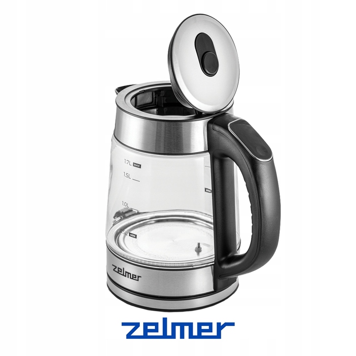 Електричний чайник Zelmer ZCK8033, 2200 Вт, 1,7 л, сріблястий/сірий