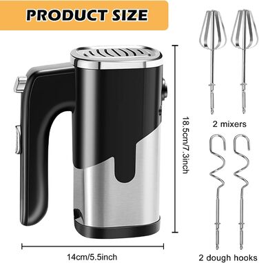 Електричний міксер 800W з 5 швидкостями: для випічки та збивання