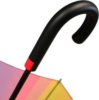 iX-brella Fiberglass Automatic Umbrella with Color-Changing Wetprint - Raindrops (Rainbow)