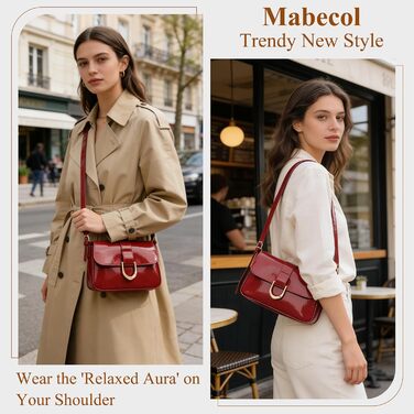 Сумка жіноча через плече з екошкіри червона: маленька сумка-шопер для повсякденного використання, роботи та відпочинку