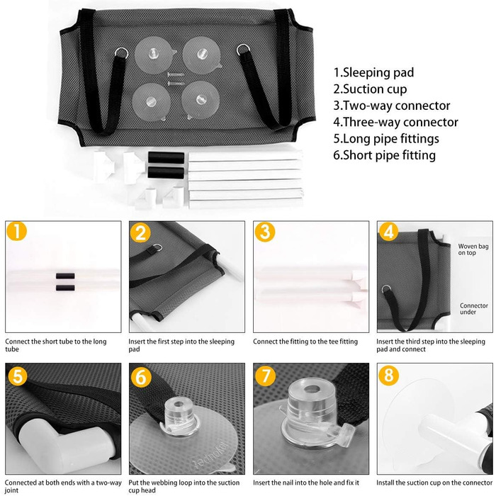 Гніздо для кота на вікно, гамак для котів, підвісна лежанка на крізь, вантажопідйомність до 10 кг