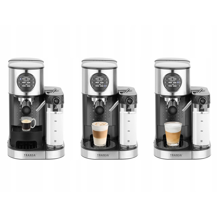 Ріжкова кавомашина Transa Electronics MultiCoffee, 1470 Вт, чорна