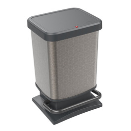 Відро для сміття Ho Paso 20л з кришкою, пластик (PP перероблений), BPA-free, Hexagon