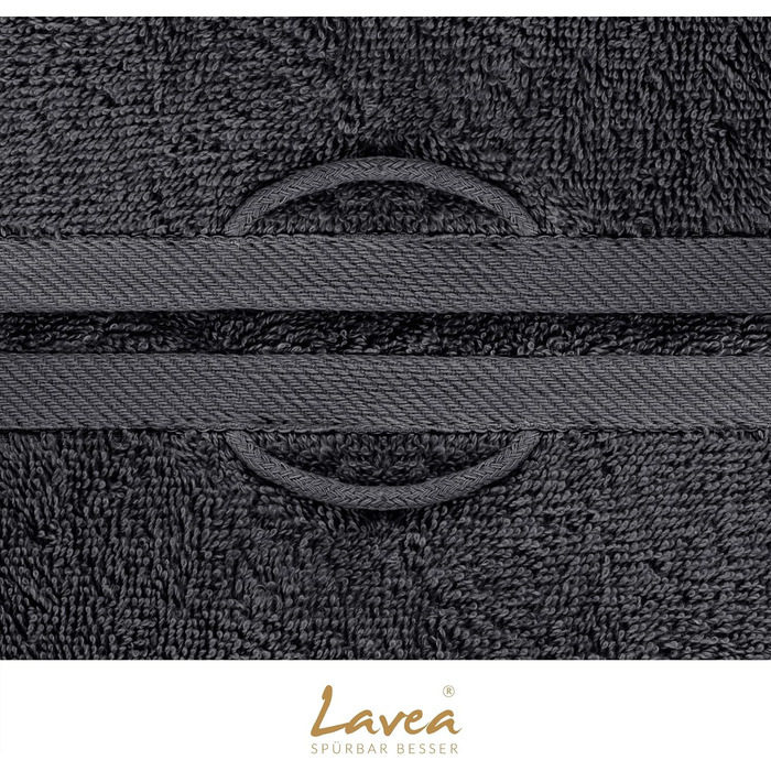 Набір рушників Lavea Elena, 10 шт., 100% бавовна, антрацит - рушники, пілочки, рушники для гостей, рукавички для вмивання, м'які, швидковисихаючі, Oeko-Tex