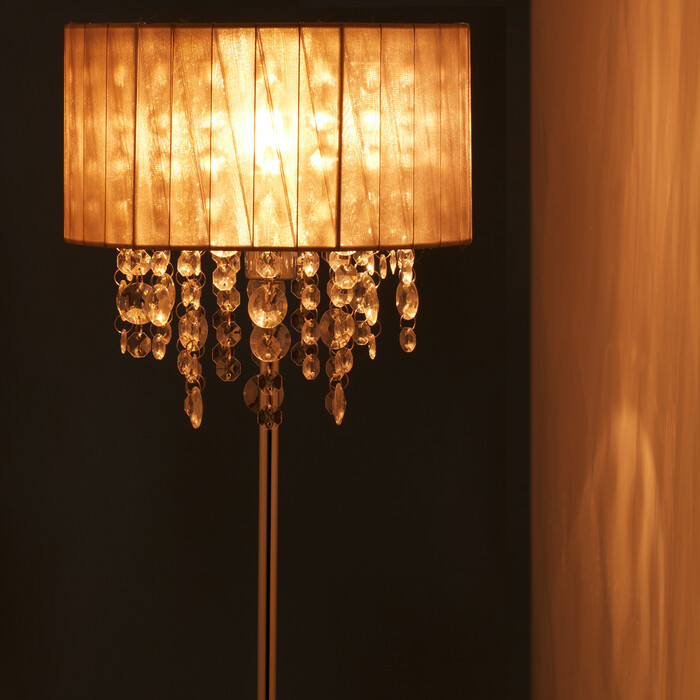 Relaxdays Table Lamp Organza Crystal XL