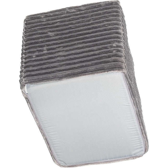 Сходинка для тварин Boutique Zoo: 4 сходинки, 40 см, для собак та котів | З м'якого велюру, темно-сірого кольору | Ідеально для ліжка та авто