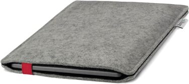 Чохол для Kindle Paperwhite 7-го покоління | Стильний чохол для електронного читача Leon | Вовняний фільц, Made in Germany (Антрацит - зелений) (Світло-сірий - червоний)