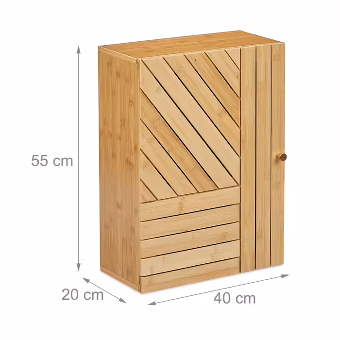 Relaxdays Bamboo Hanging Shelf
