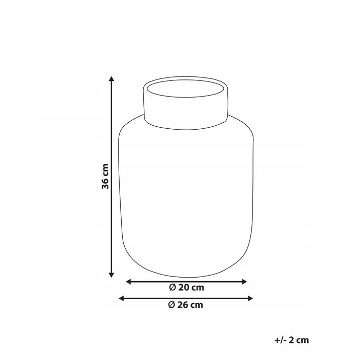 Декоративна керамічна ваза RENUN, 36 см, натуральний колір