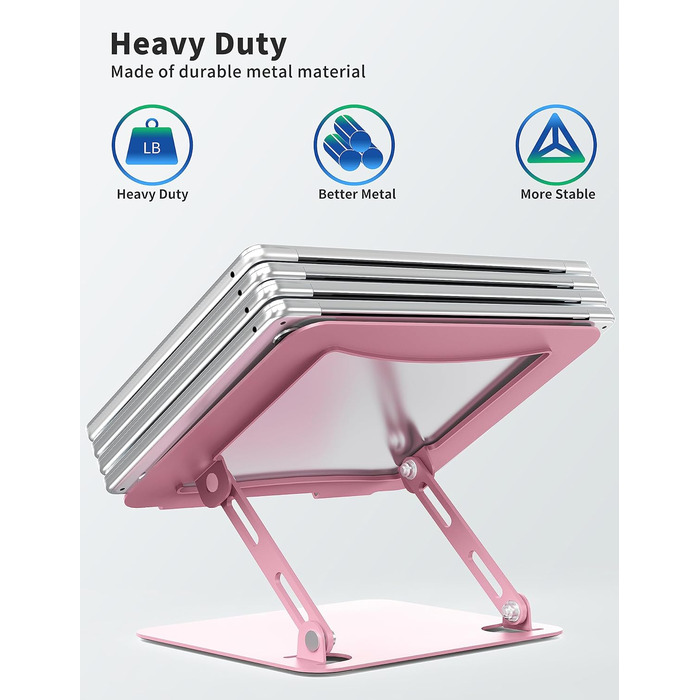 Soundance Adjustable Laptop Stand - Ergonomic Metal Riser for 10.6