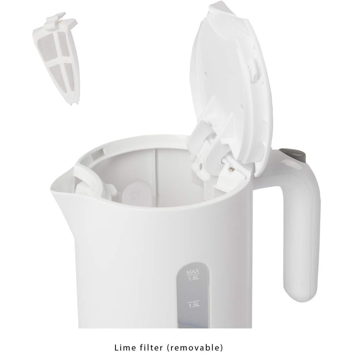 Електричний чайник Clatronic WK 3837: скляний, 1,7 л, без BPA, з підсвічуванням