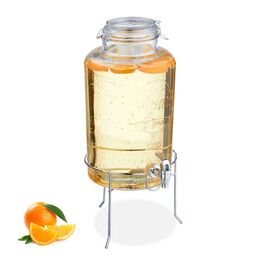 Relaxdays 8-Liter Beverage Dispenser with Stand