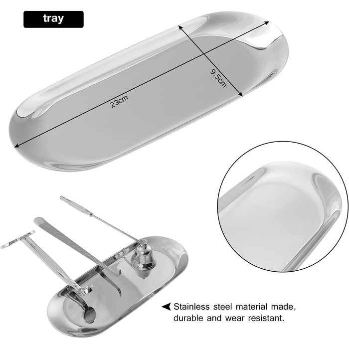 Kinsinder 4-Piece Candle Accessory Set, Candle Care Tools, Wick Trimmer, Candle Snuffer, and Wick Dipper, Tray, Gift Box for Candle Lovers