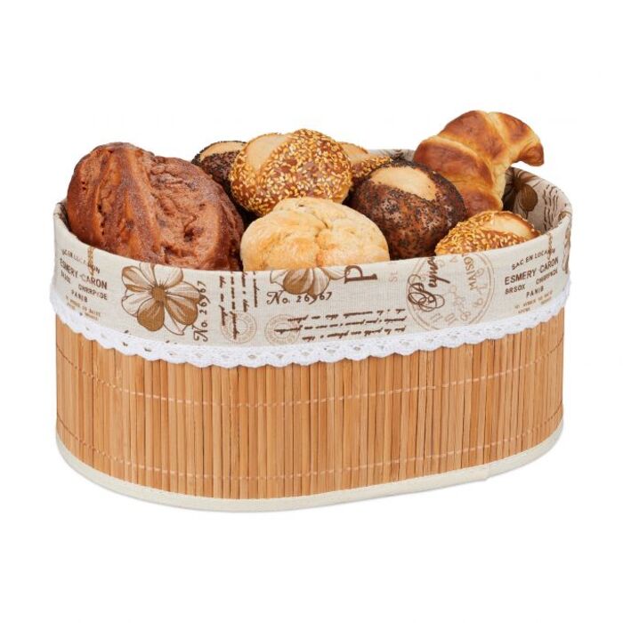 Relaxdays Bread Basket Paris made of Bamboo