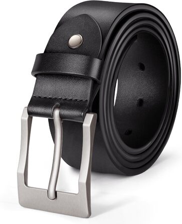 Чоловічий шкіряний ремінь J.Fée, ширина 35 мм, квадратна пряжка, срібна, чорний або коричневий, подарунок для чоловіків, довжина 110-130 см