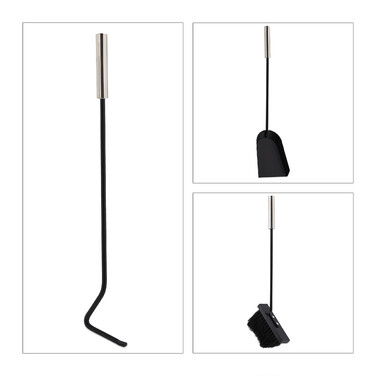 Relaxdays Fireplace Set, 4-Piece