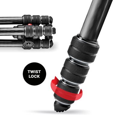 Компактний дорожній штатив Manfrotto Befree Advanced з кулястою головкою та важелем блокування, алюміній, для DSLR та бездзеркальних камер