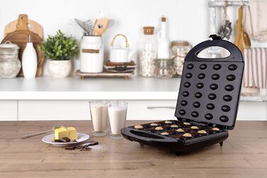 Вафельниця для горіхів Mesko MS3041 Waffeleisen: 24 половинки горіхів, XL, 1600 Вт, антипригарне покриття, чорний
